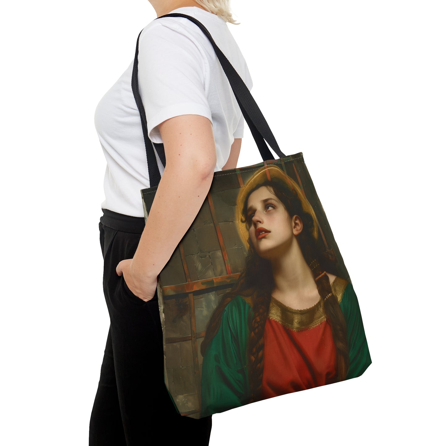Saint Juliana of Nicomedia Tote Bag - Large Medium Small Faith Art Bag - Catholic Faith Purse - Double Sided - Religious Art Purse