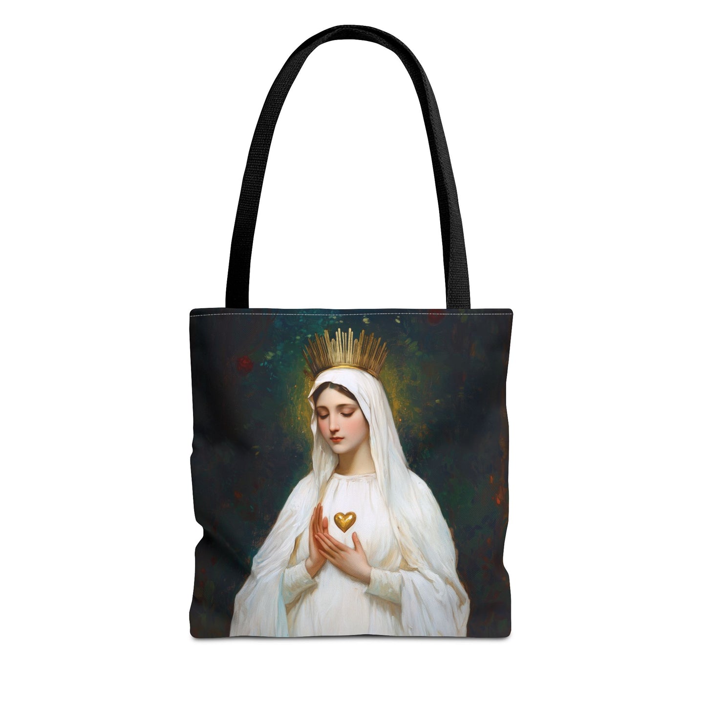 Our Lady of Beauraing - Our Lady of the Golden Heart - Marian Art - Tote Bag - Large Medium Small Faith Art Bag - Tote Purse