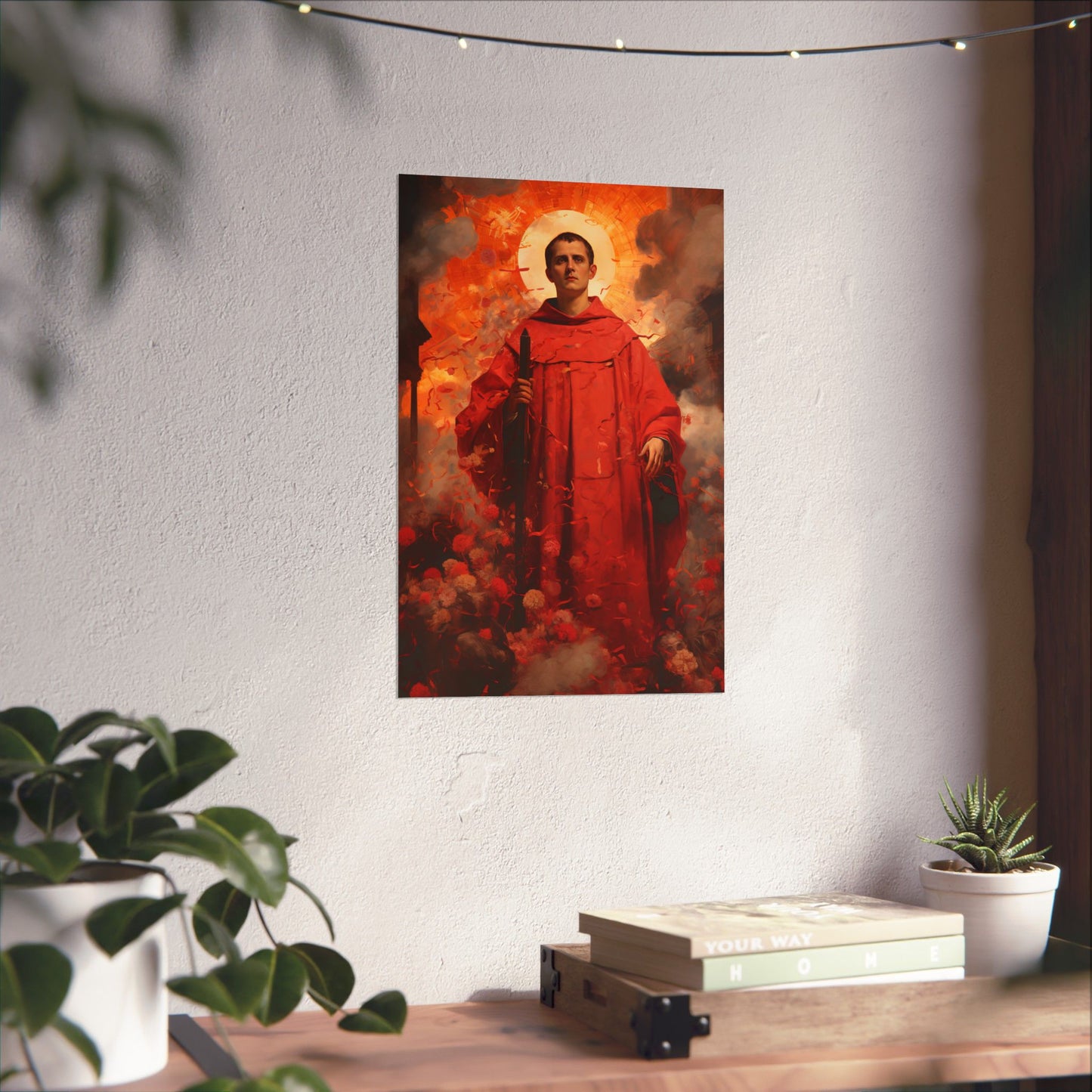 Saint Lawrence Deacon and Martyr  - Sanctified Souls Print - Multiple Sizes - Premium Matte Vertical Posters