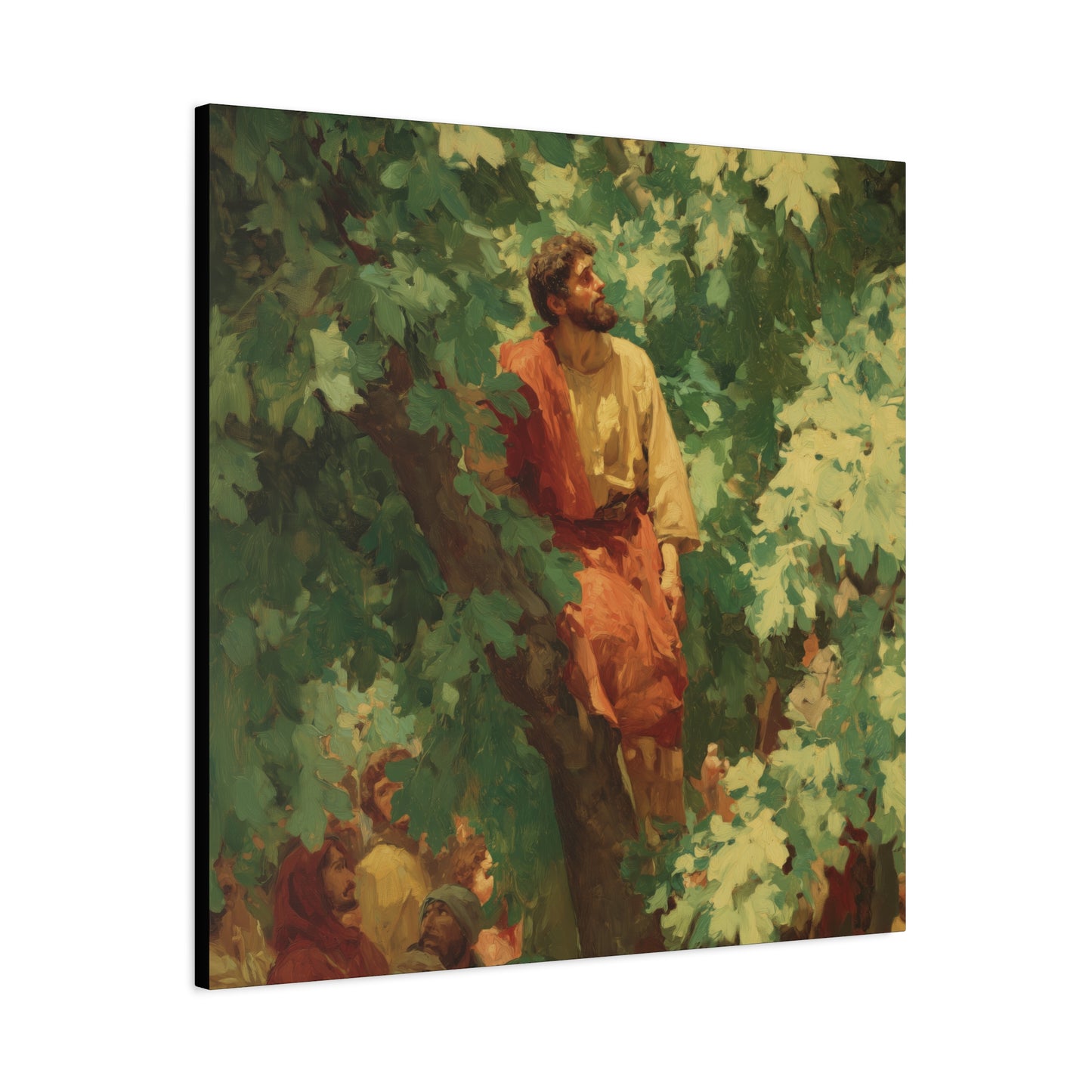 Zacchaeus - Gallery Wrapped Canvas - Print - Religious Art for your Home - Catholic Art Print