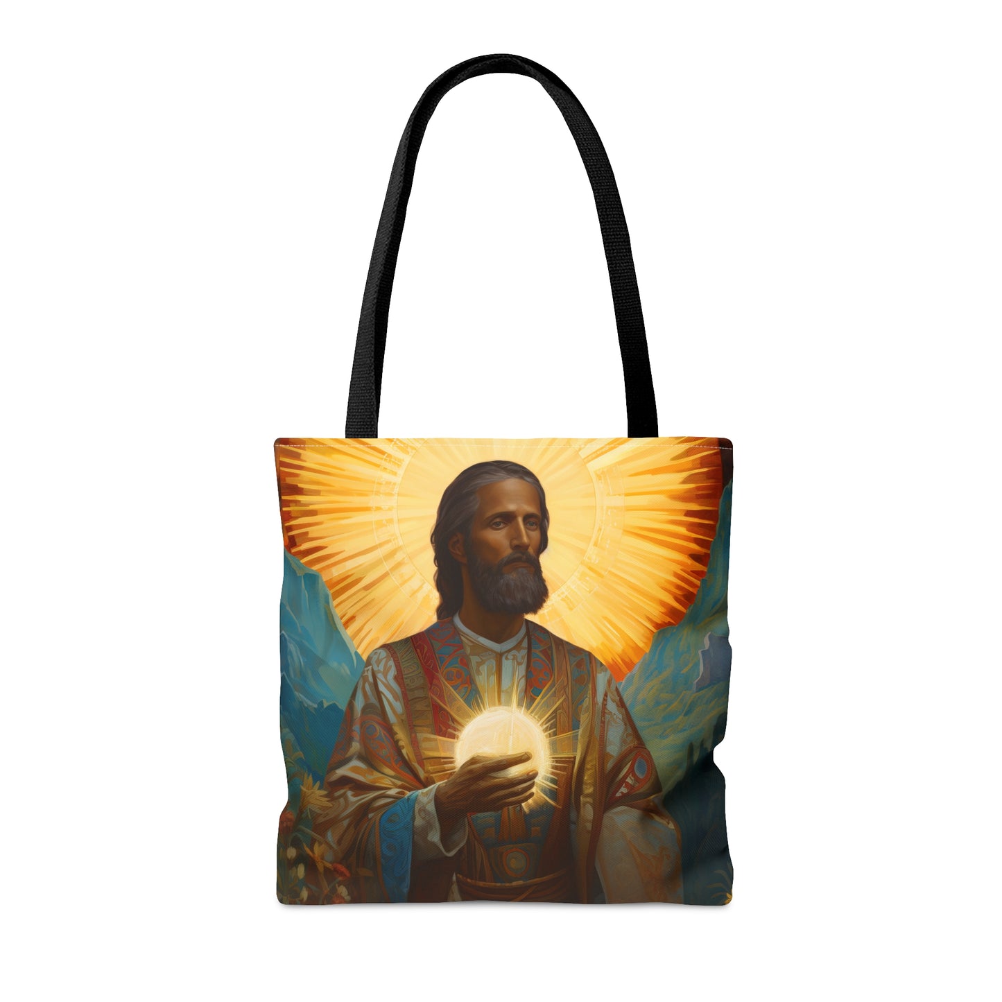 Saint Benignus of Dijon Tote Bag - Large Medium Small Faith Art Bag - Gift for Catholic - religious art purse - all over print