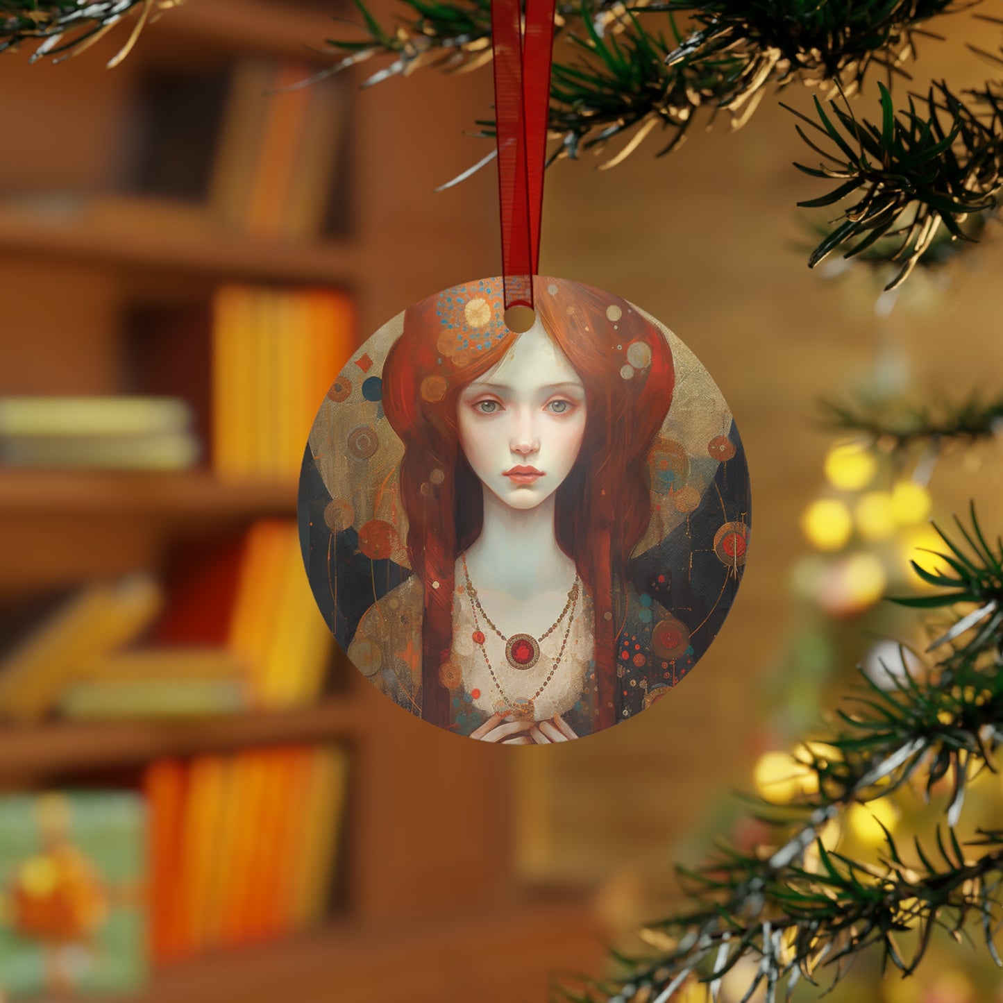 Saint Lucy - Religious Holiday Christmas Ornament and Keepsake - Double sided Keepsake Religious Ornament