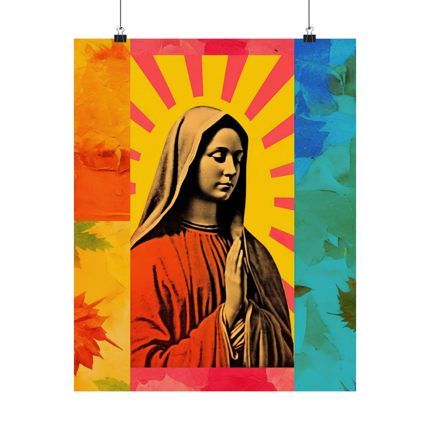 Radiant Mary : Mary in Art - Sanctified Souls Print - Multiple Sizes - Premium Matte Vertical Posters - Virgin Mary
