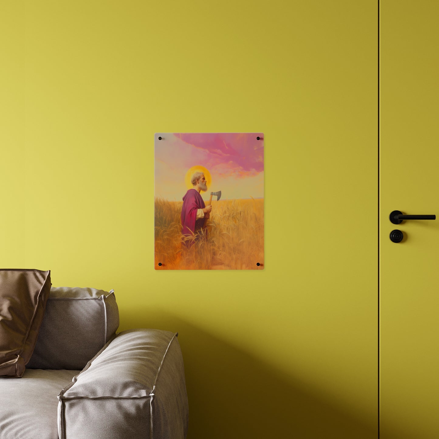Saint Matthias Wall Art Panel - Ready to Hang Acrylic Print - Catholic Saint Art - Patron Saint Print - No Frame needed