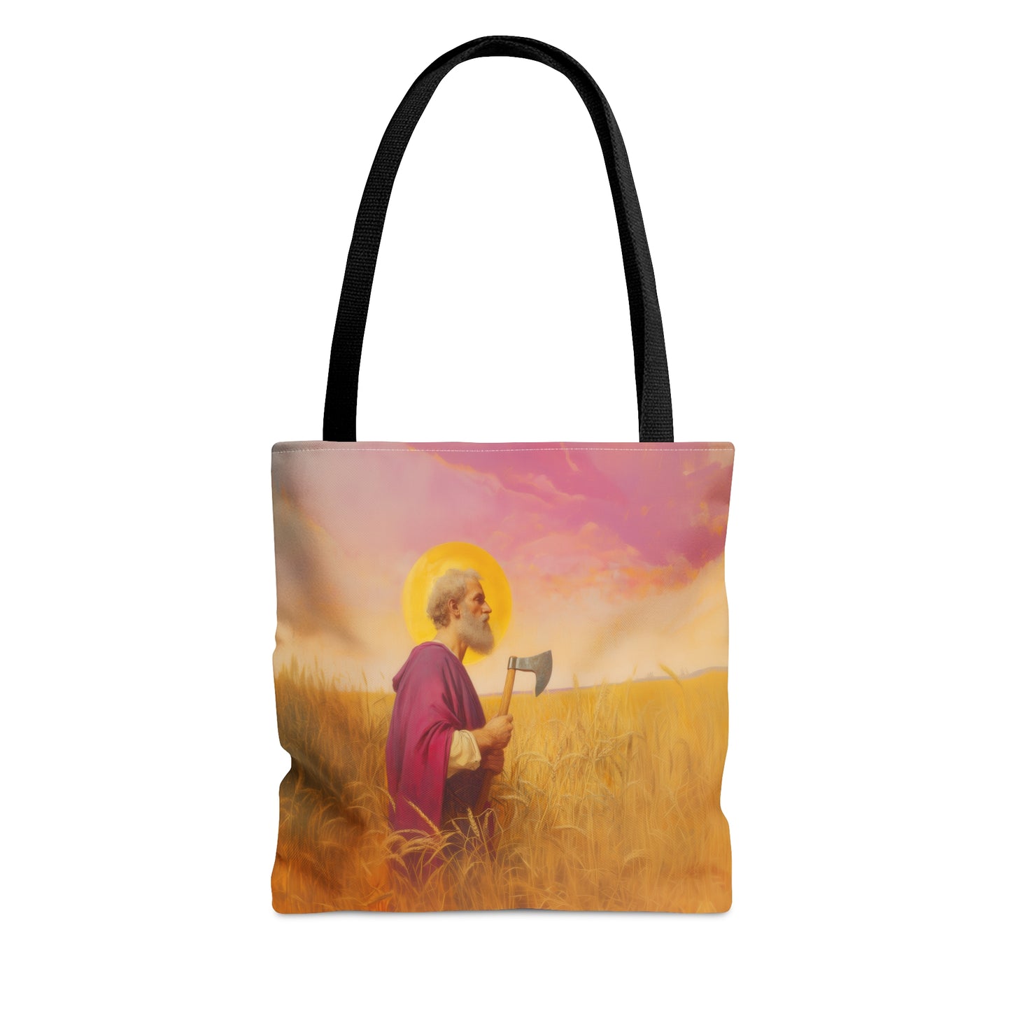 Saint Matthias - Tote Bag - Large Medium Small Faith Art Bag - Bible Study Faith Purse - Double Sided