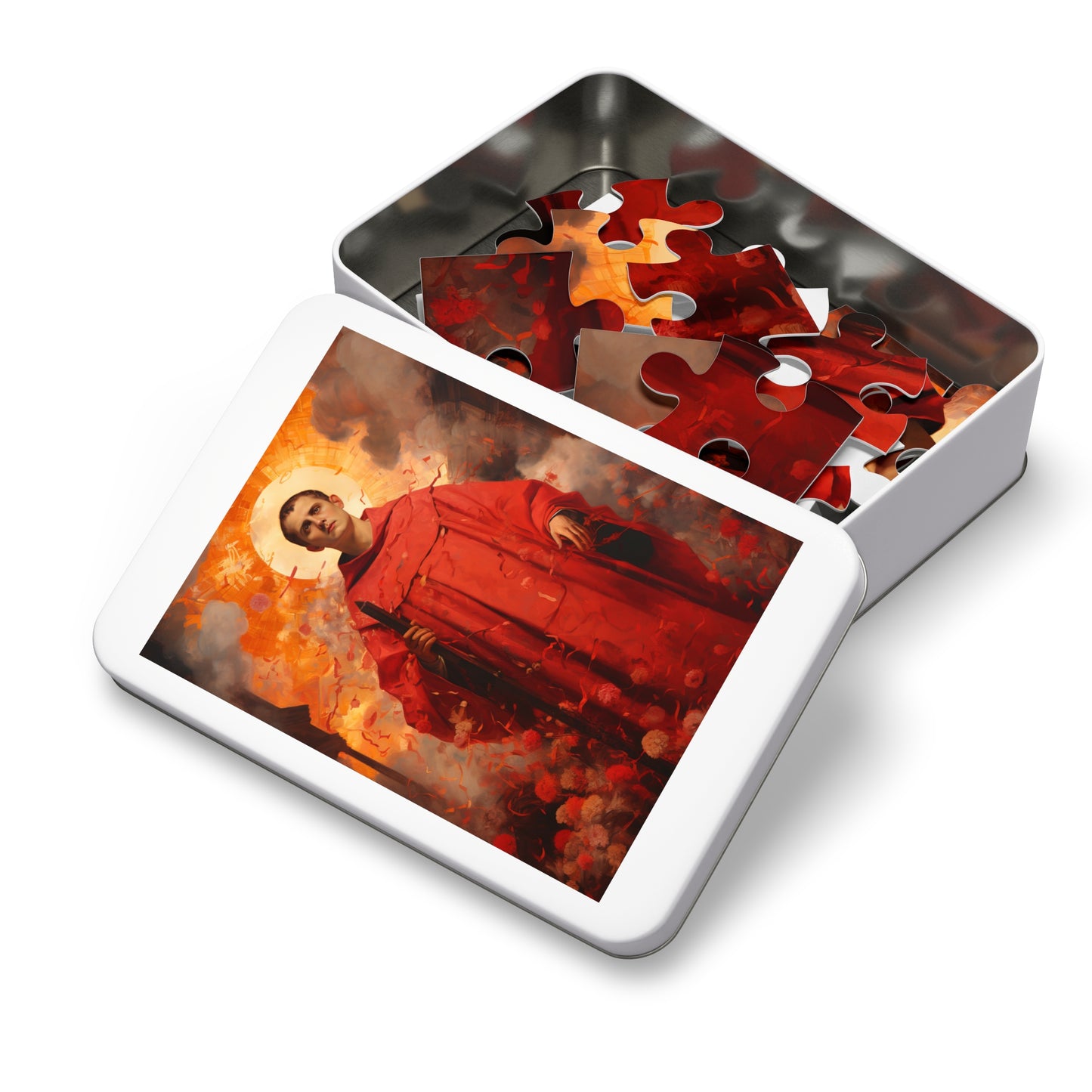 Saint Lawrence - Puzzle and Keepsake Tin - Religious Jigsaw Puzzle (30, 110, 252, 500,1000-Piece) - Religious Puzzle