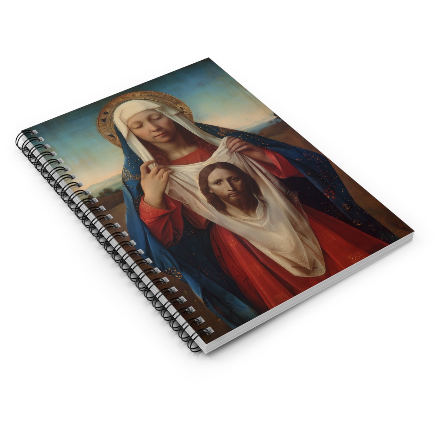 Saint Veronica / Saint Veronica's Veil Sanctified Souls Art - Religious - Spiral Notebook - Ruled Line - Religious art - Saint Artwork