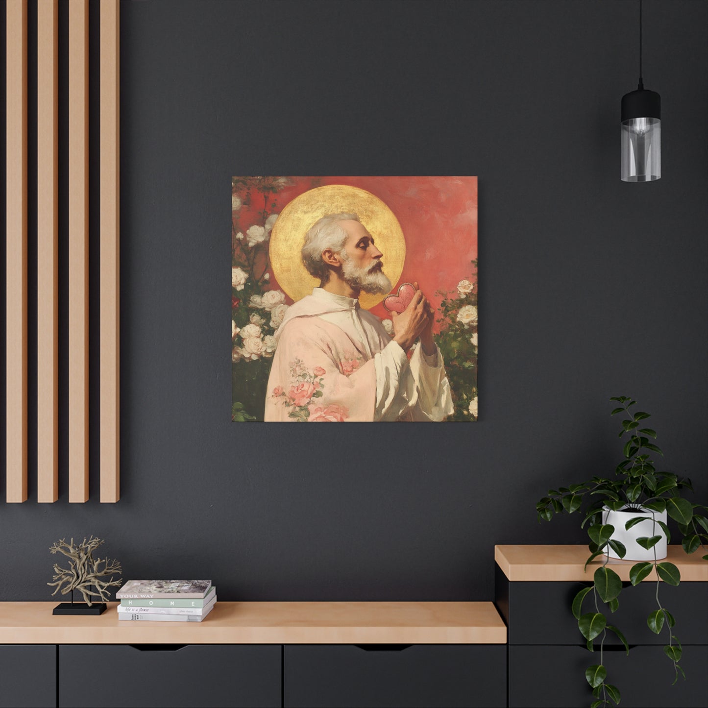 Saint Valentine - Multiple Sizes - Catholic Home art - Museum Wrapped Canvas - Sanctified Souls Print - Catholic Saint Art