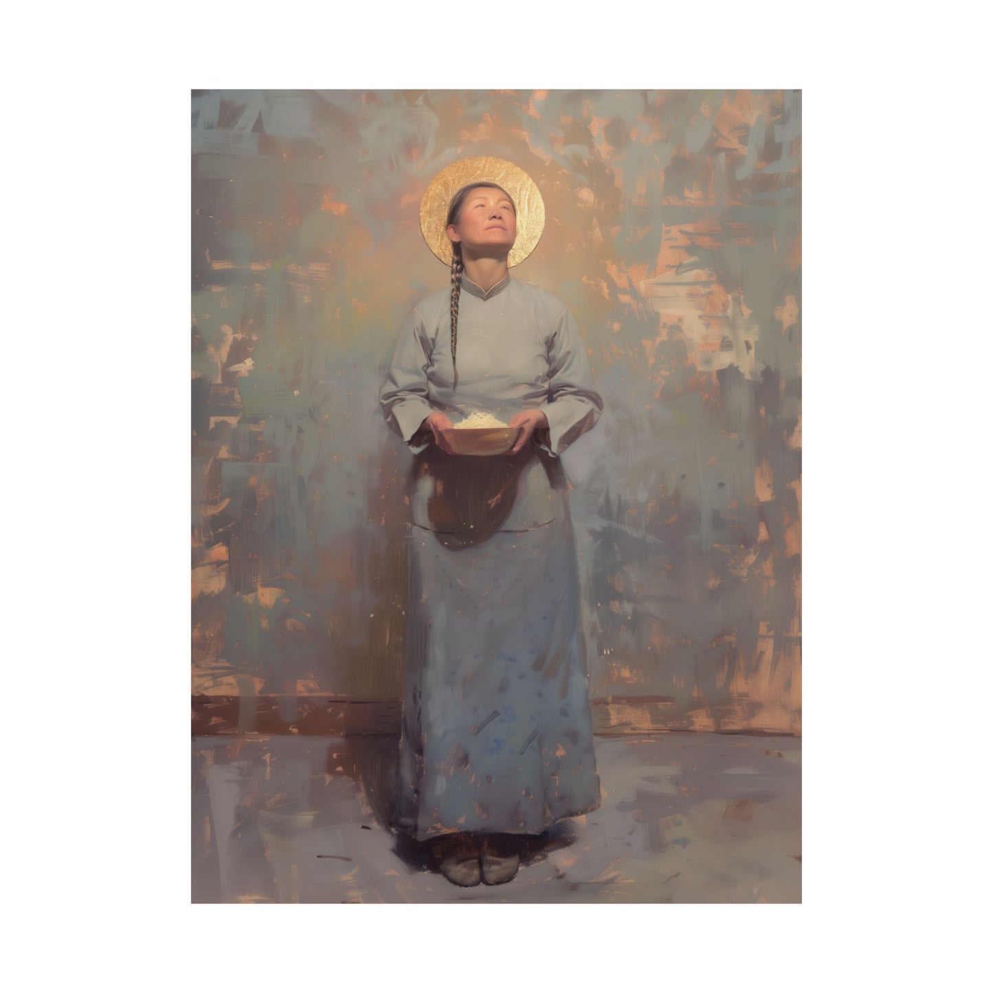 Saint Martha Wang - Chinese Martyr Saint  - Sanctified Souls Print - Multiple Sizes - Premium Matte Vertical Posters
