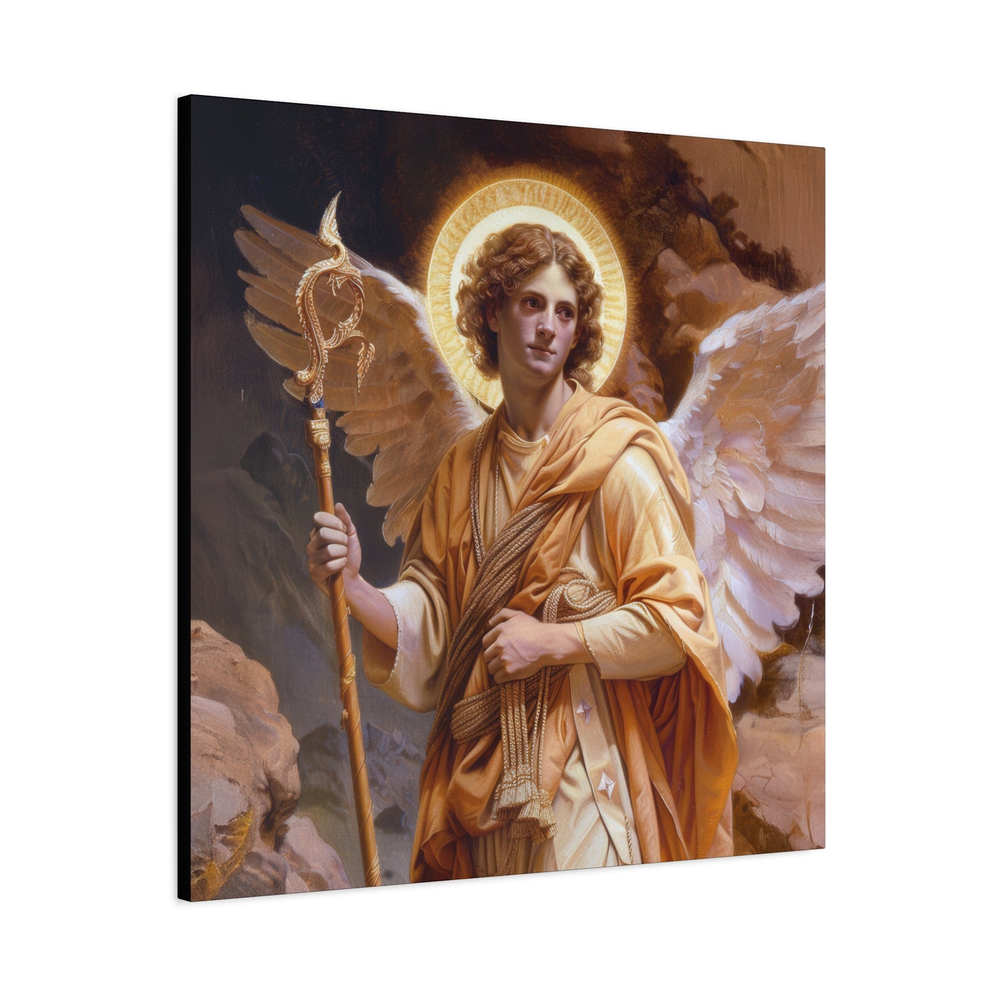 Saint Raphael the Archangel - Gallery Wrapped Canvas - Print - Religious Art for your Home - Catholic