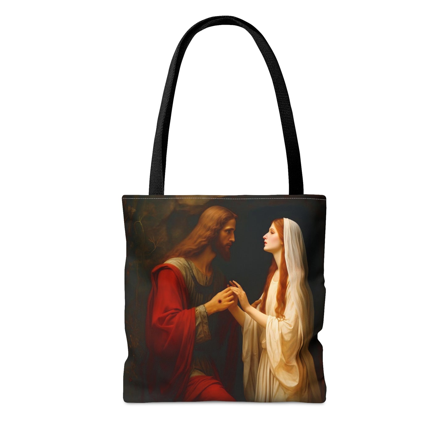 Revelation of Redemption Mary Magdalene and the Risen Christ - Tote Bag - faith inspired carry-all purse