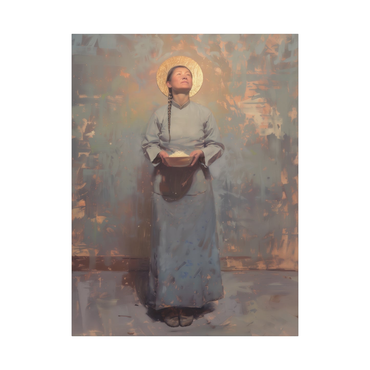 Saint Martha Wang - Chinese Martyr Saint  - Gallery Wrapped Canvas - Print - Religious Art for your Home - Catholic Art