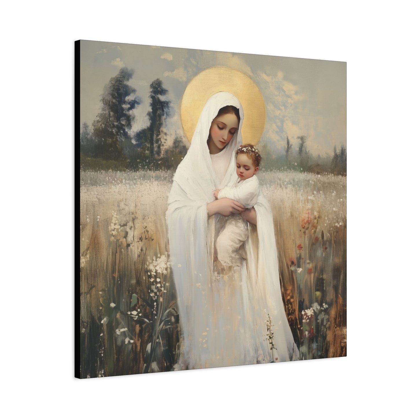 Our Lady of the Prairie - Multiple Sizes - Catholic Home art - Museum Wrapped Canvas - Sanctified Souls Print
