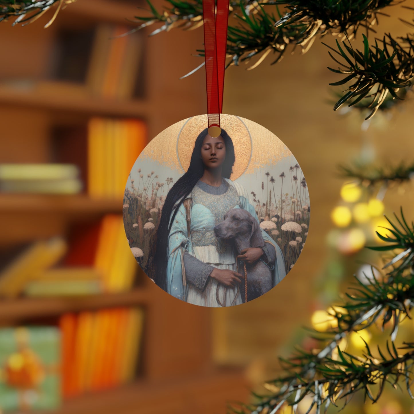 Saint Quiteria - Metal Ornament - Religious Holiday Christmas Ornament and Keepsake