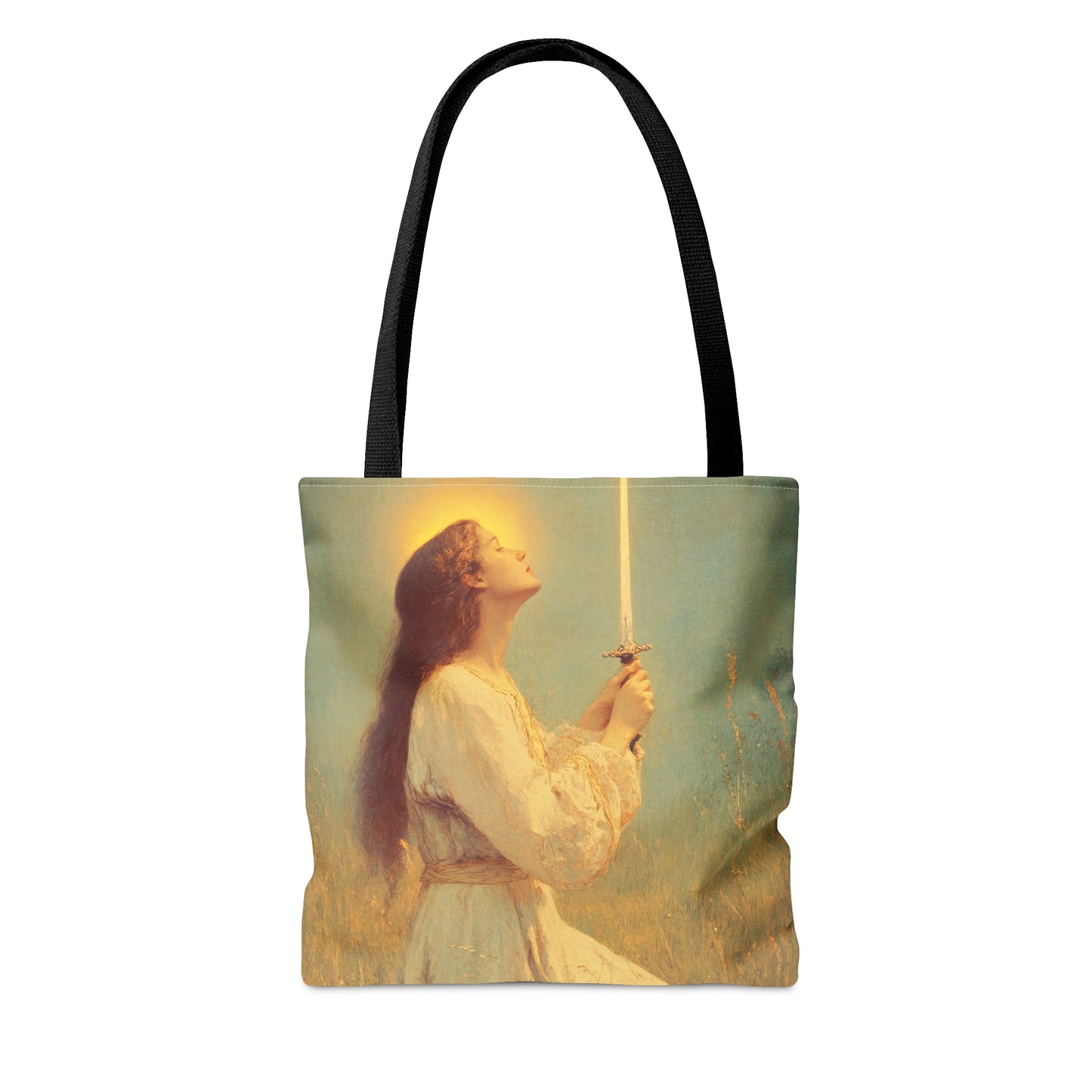 Saint Joan of Arc - Tote Bag - Large Medium Small Faith Art Bag - Bible Study Faith Purse - Double Sided