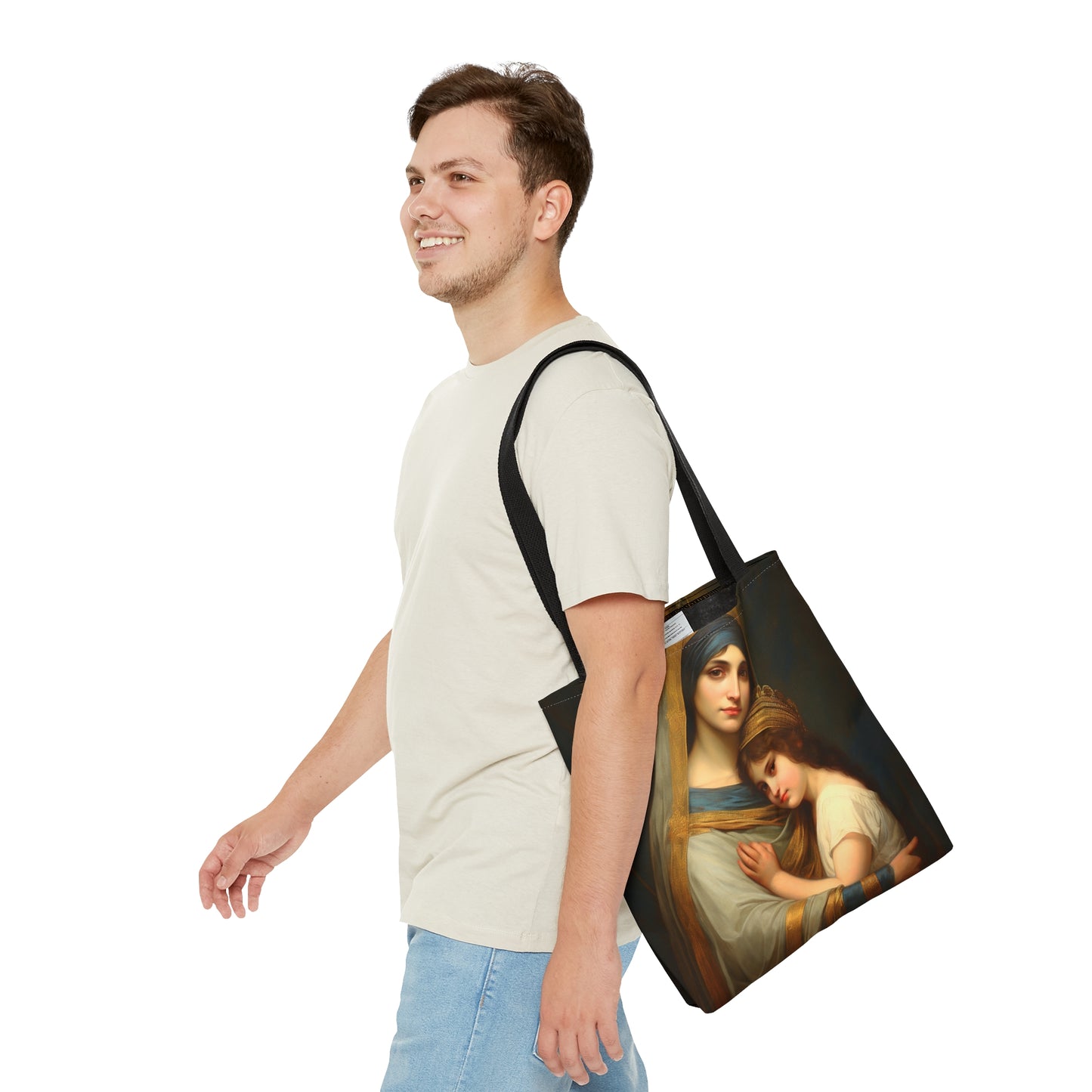Saint Anne and Young Mother Mary  Tote Bag - Large Medium Small Faith Art Bag - Re usable Tote Purse - Double Sided - Catholic Art Bag