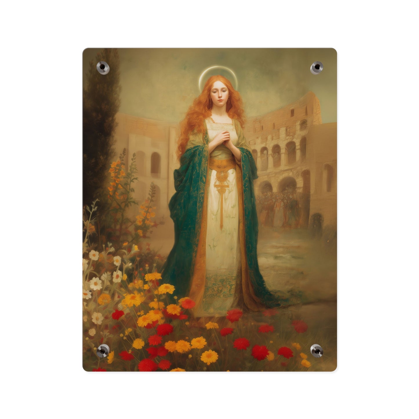 Saint Justina Wall Art Panel - Ready to Hang Acrylic Print - Catholic Saint Art - Patron Saint Print - Martyr Art