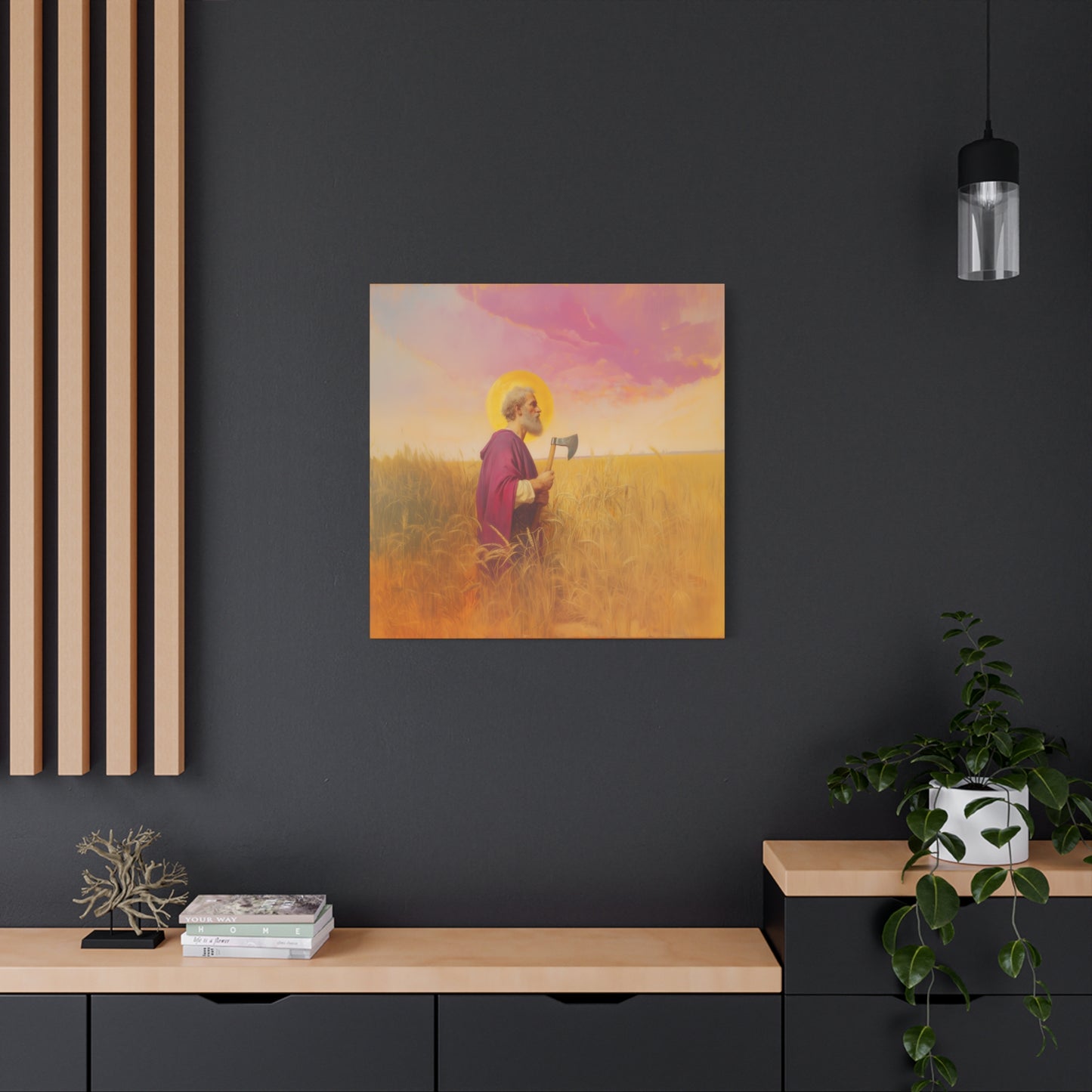 Saint Matthias -  Museum Wrapped Canvas - Sanctified Souls Print - Religious Art for your Home - Catholic Patron Saint Art