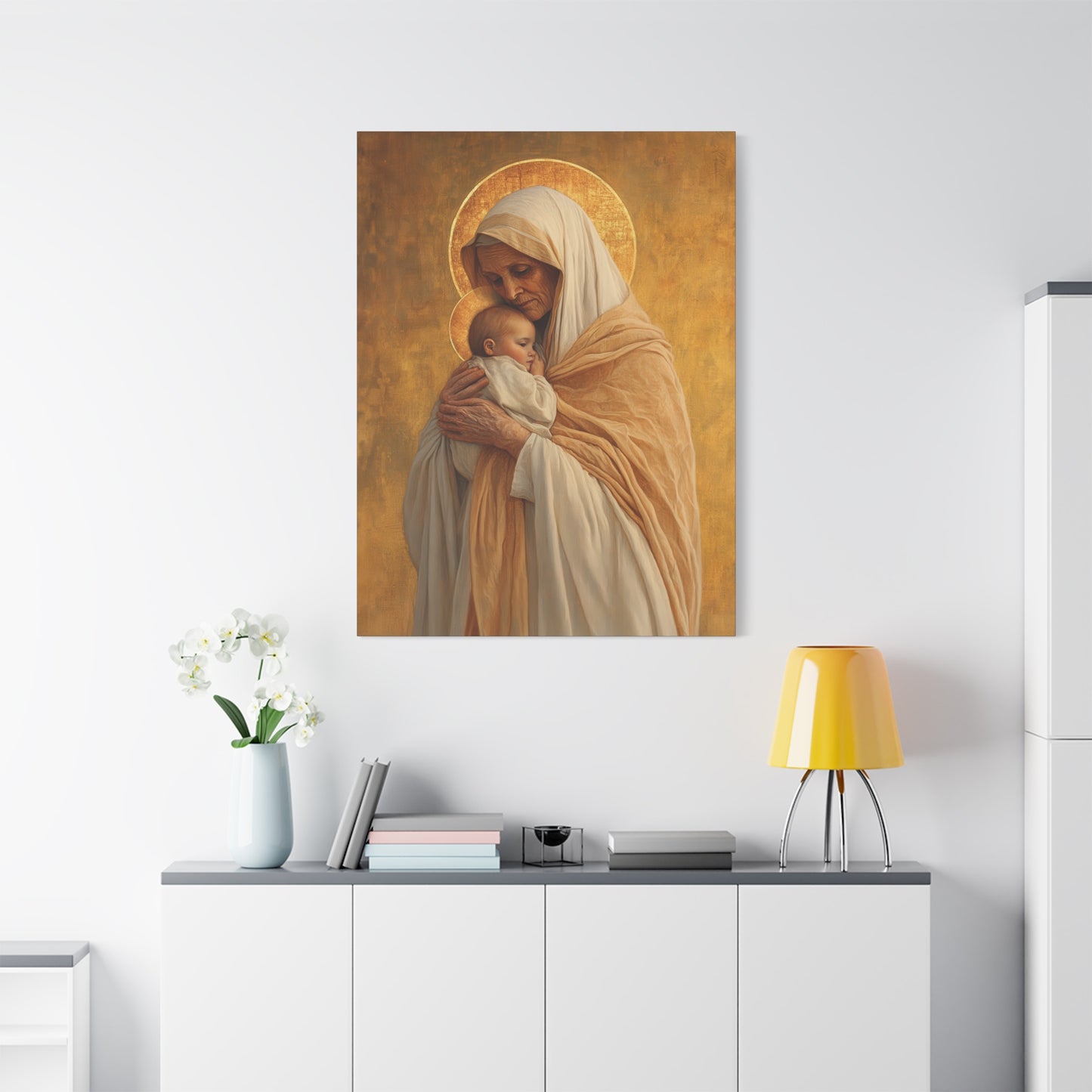 Saint Anna the Prophetess - Museum Wrapped Canvas - Print - Religious Art for your Home - Christian print - Prayer Room Art - Catholic