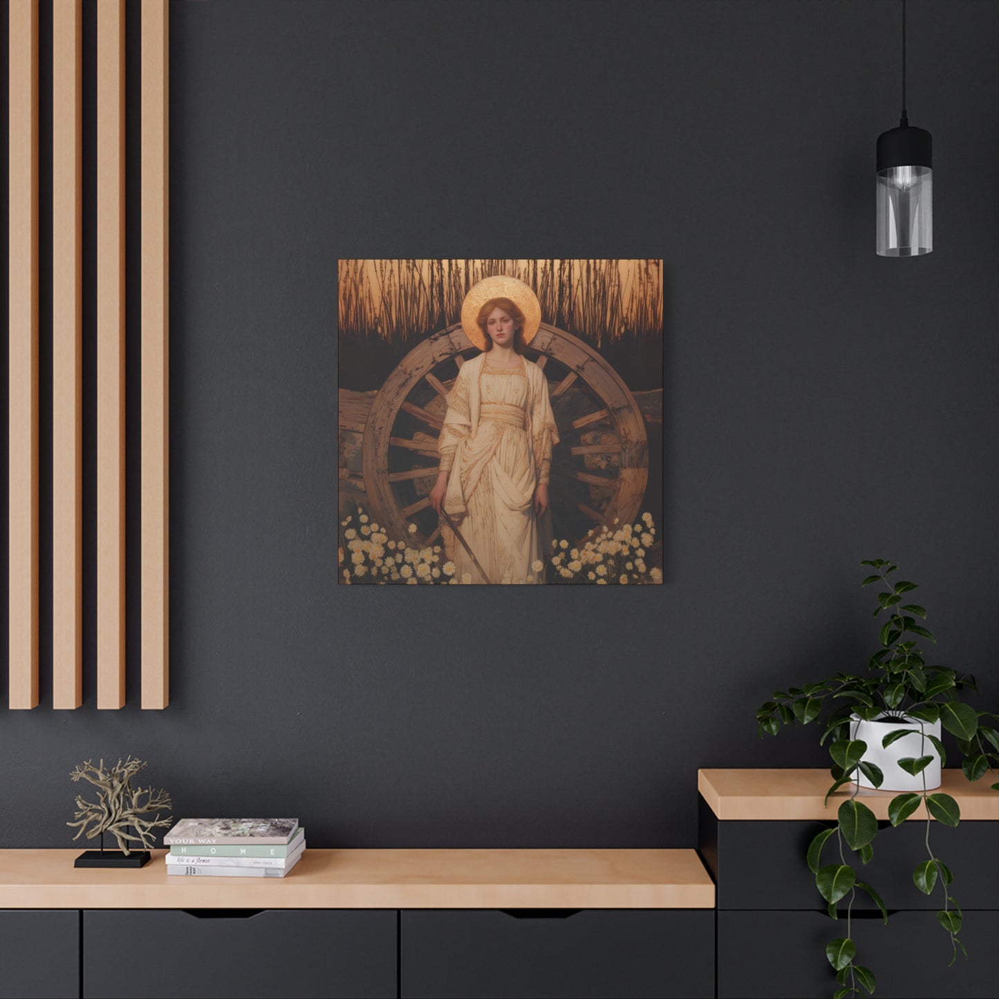 Saint Catherine of Alexandria -  Museum Wrapped Canvas - Sanctified Souls Print - Religious Art for your Home - Catholic Patron Saint Art