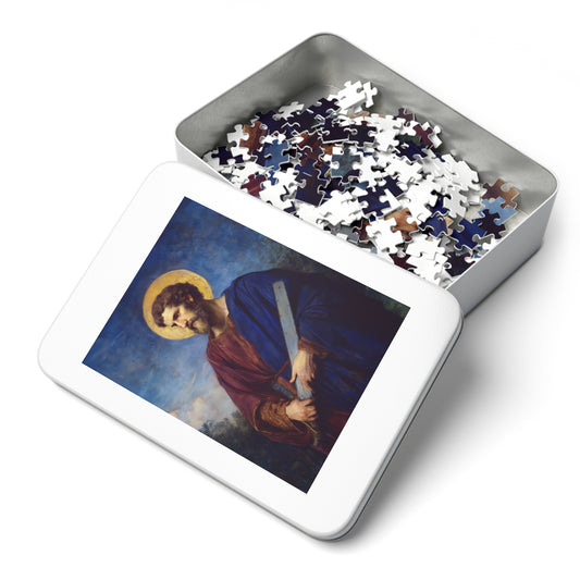 Saint Simon the Apostle - Puzzle & Keepsake Tin - Religious Jigsaw Puzzle (30, 110, 252, 500,1000-Piece)