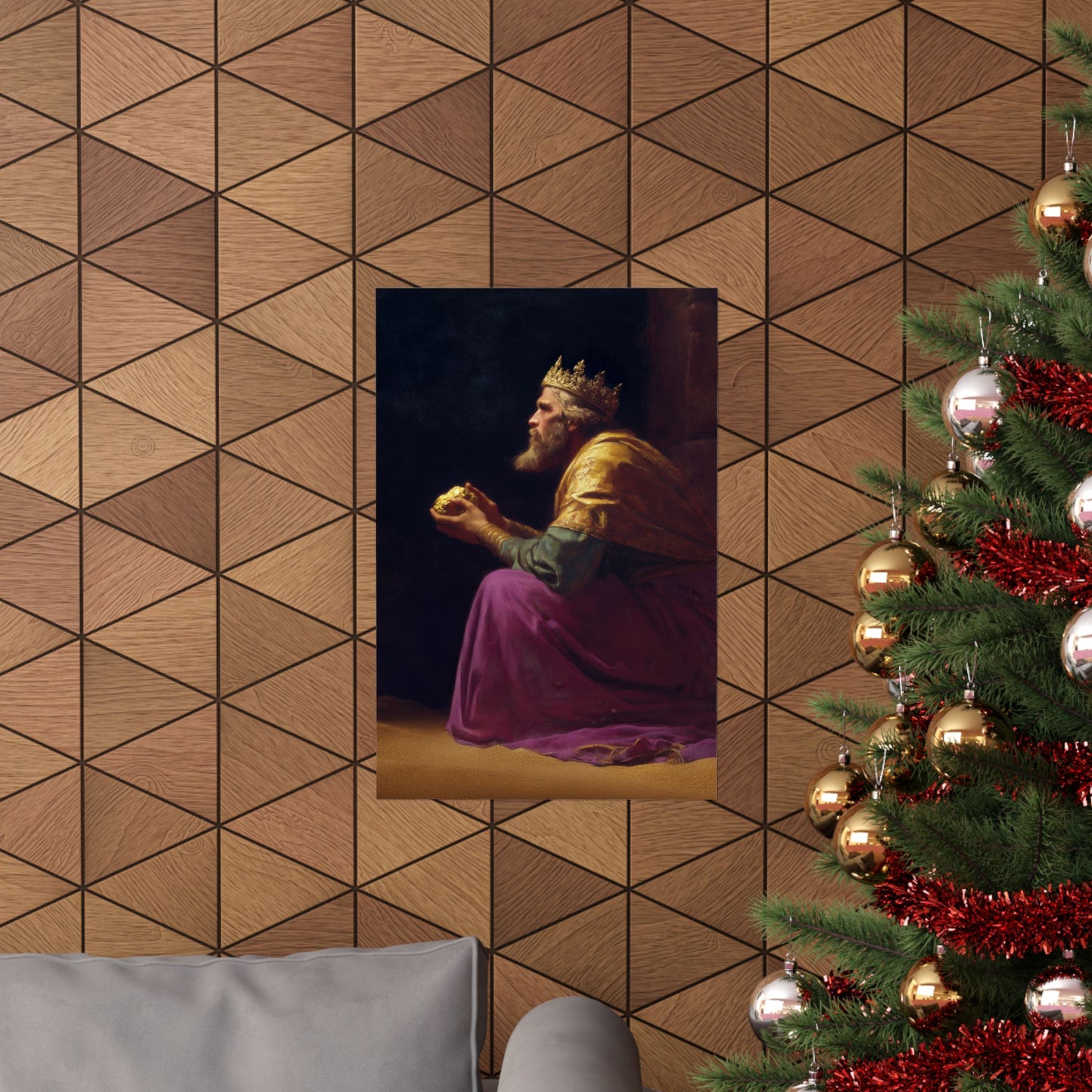 Melchior and the Gift Fit for a King - 3 Wise Men - Sanctified Souls Print - Multiple Sizes - Premium Matte Vertical Posters
