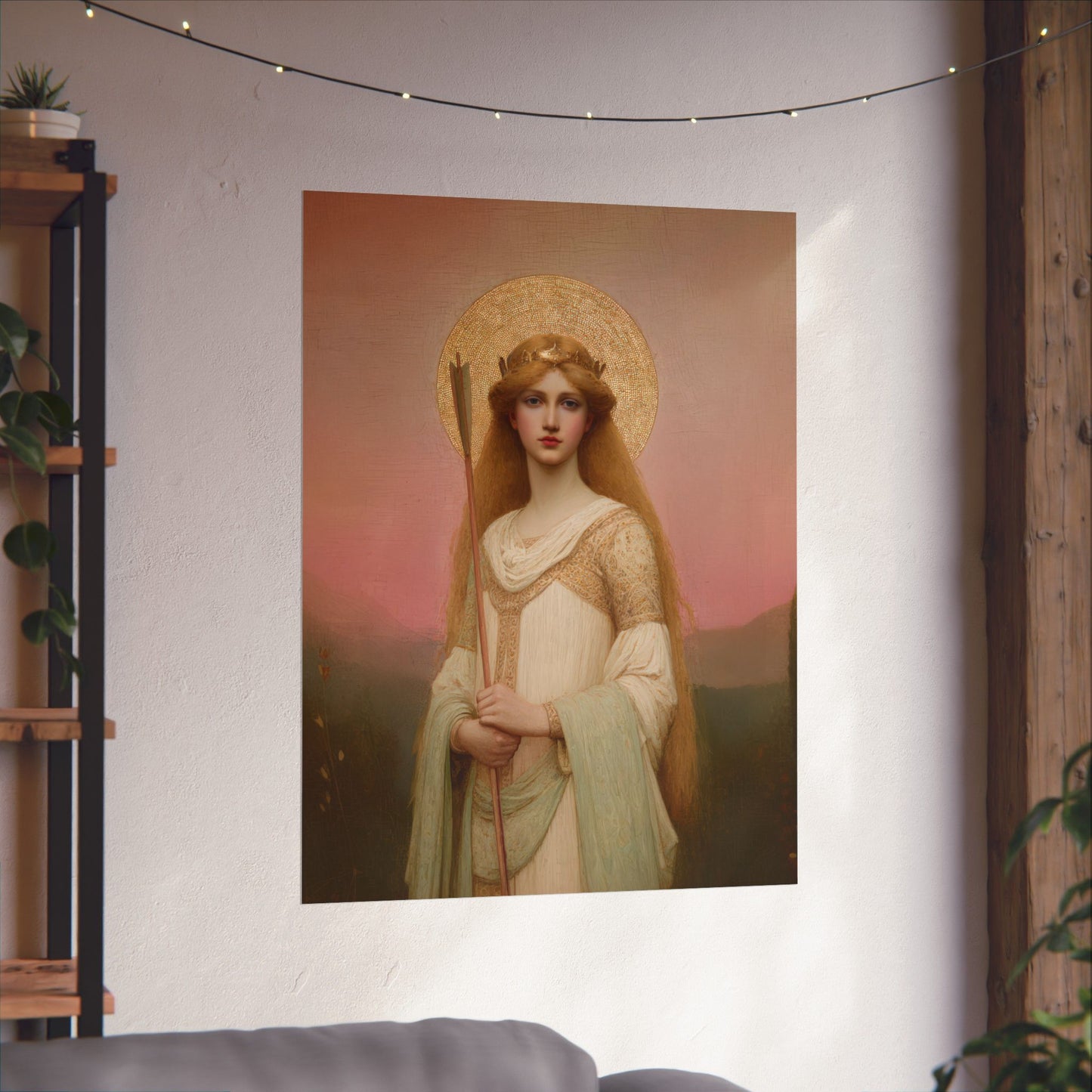 Saint Ursula -  Catholic Art - Multiple Sizes - Premium Posters - Catholic Art - Christian Home - Catholic Saint Art