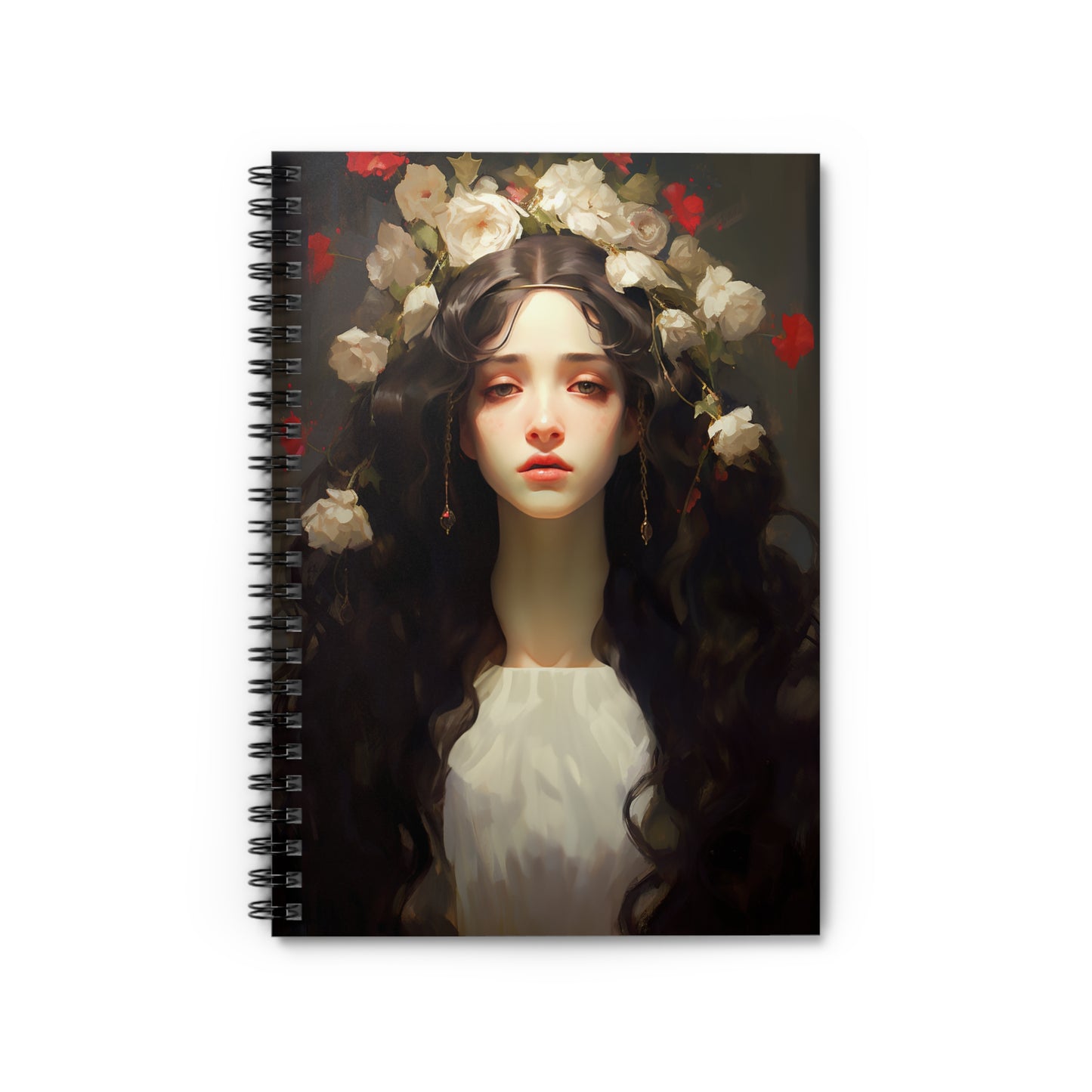 Saint Flora Journal - Sanctified Souls Art - Religious Based Notebook - Spiral Notebook - Ruled Line
