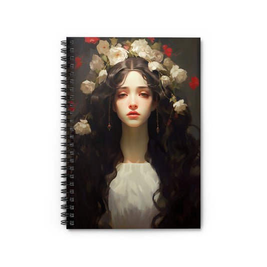 Saint Flora Journal - Sanctified Souls Art - Religious Based Notebook - Spiral Notebook - Ruled Line