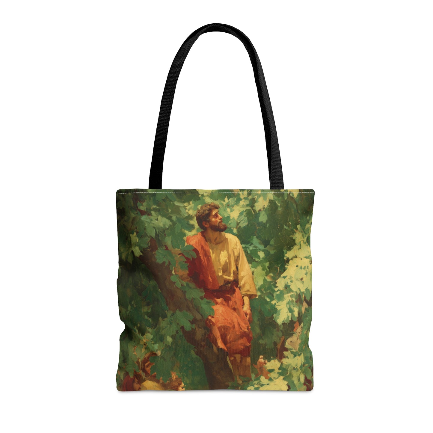 Zacchaeus - Tote Bag - Large Medium Small Faith Art Bag - Catholic Faith Purse