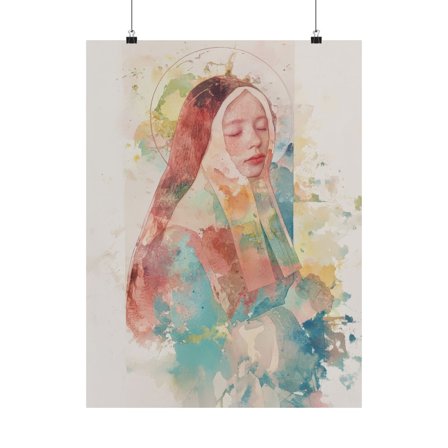 Saint Bernadette  - Sanctified Souls Print - Multiple Sizes - Premium Matte Vertical Posters - Catholic