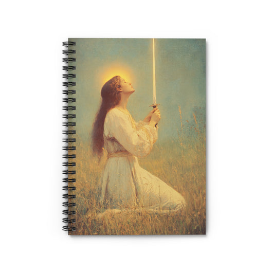 Saint Joan of Arc - Sanctified Souls Art - Religious Based Notebook - Spiral Notebook - Prayer journal