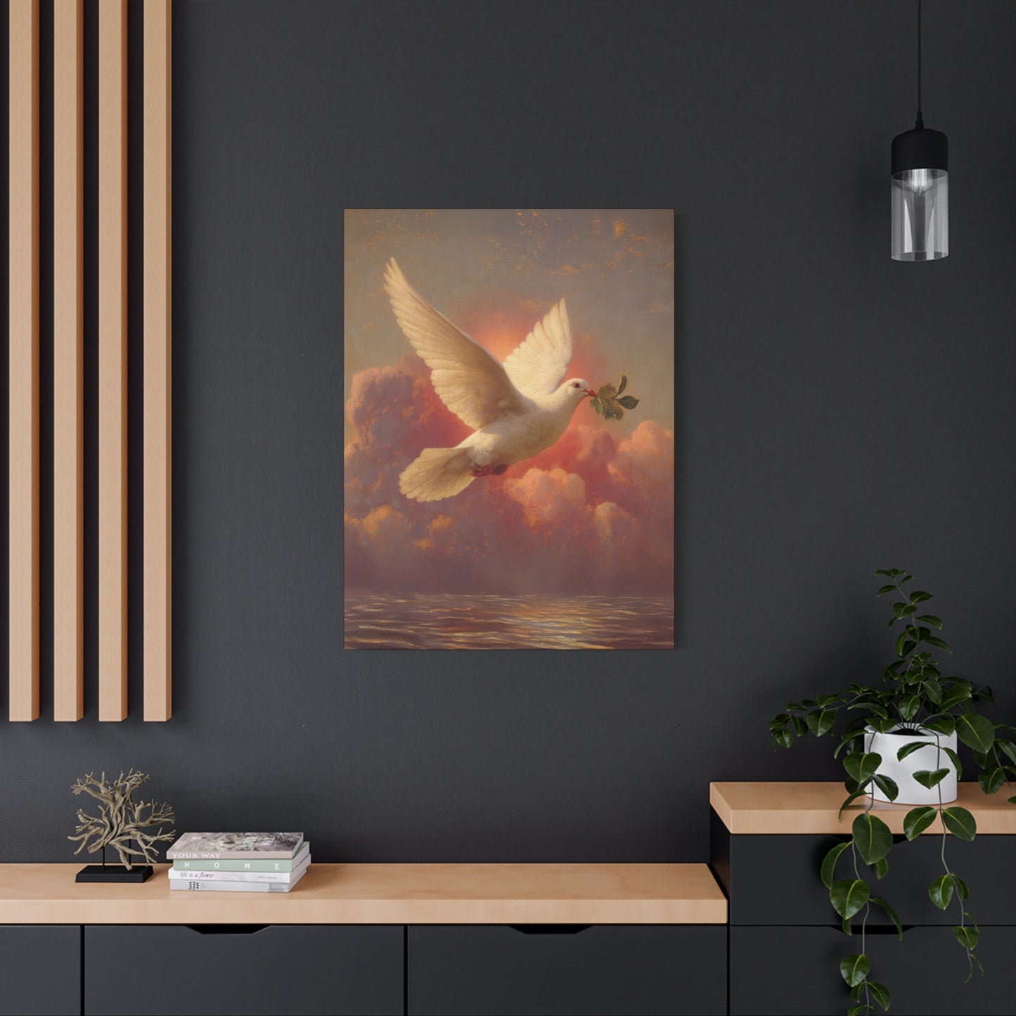 The Spirit Who Restored the Horizon - Holy Spirit - The Dove- Gallery Wrapped Canvas - Print - Religious Art for your Home - Catholic