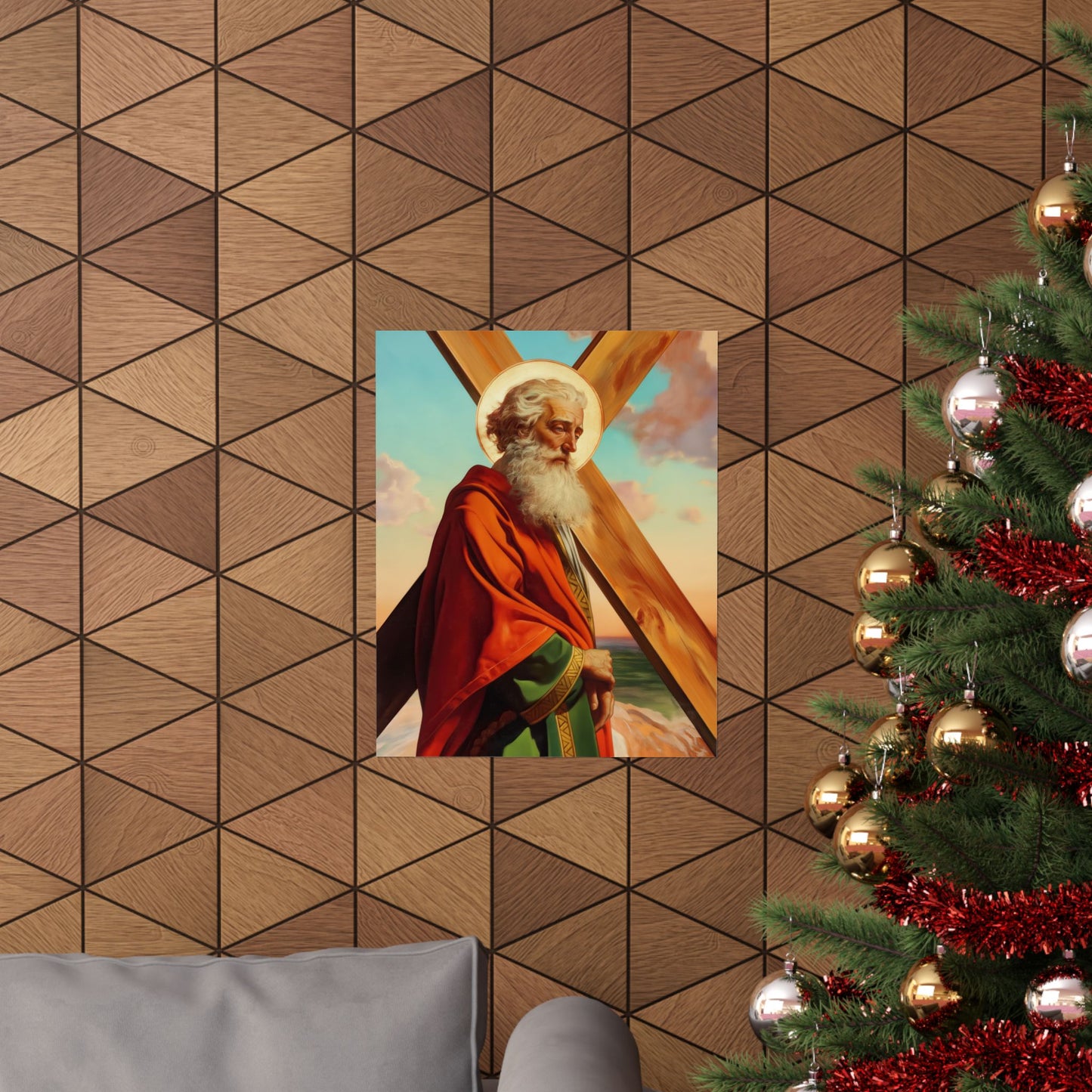 Saint Andrew the Apostle - Sanctified Souls Print - Multiple Sizes - Premium Posters - Catholic Art - Christian Home Decor Artwork