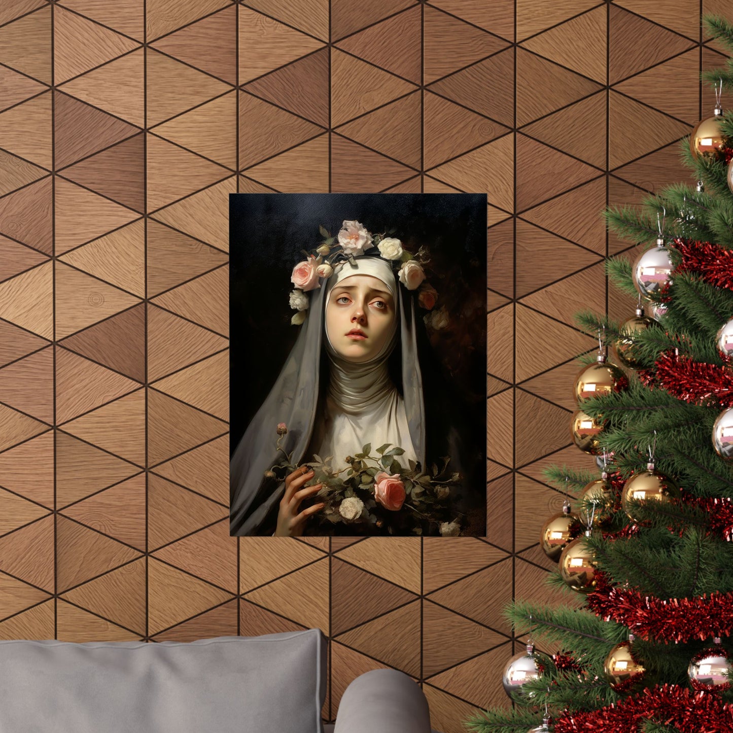 Saint Rose of Lima - Sanctified Souls Print - Multiple Sizes - Premium Matte Vertical Posters - Patron Saint of Florists