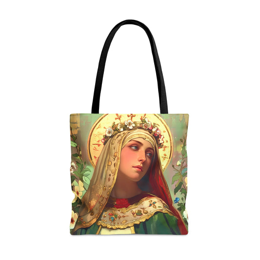 Saint Matilda of Germany Tote Bag - Purse - Three sizes - Large Medium Small Faith Art Bag - Catholic faith carry-all purse - Double Sided