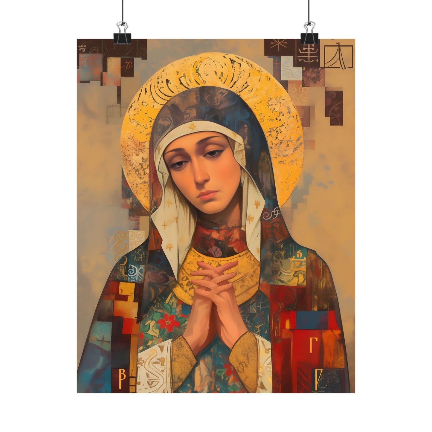 Virgin Mary - Holy Mother of Grace Poster Print - Sanctified Souls Print - Multiple Sizes - Premium Posters - Catholic Art