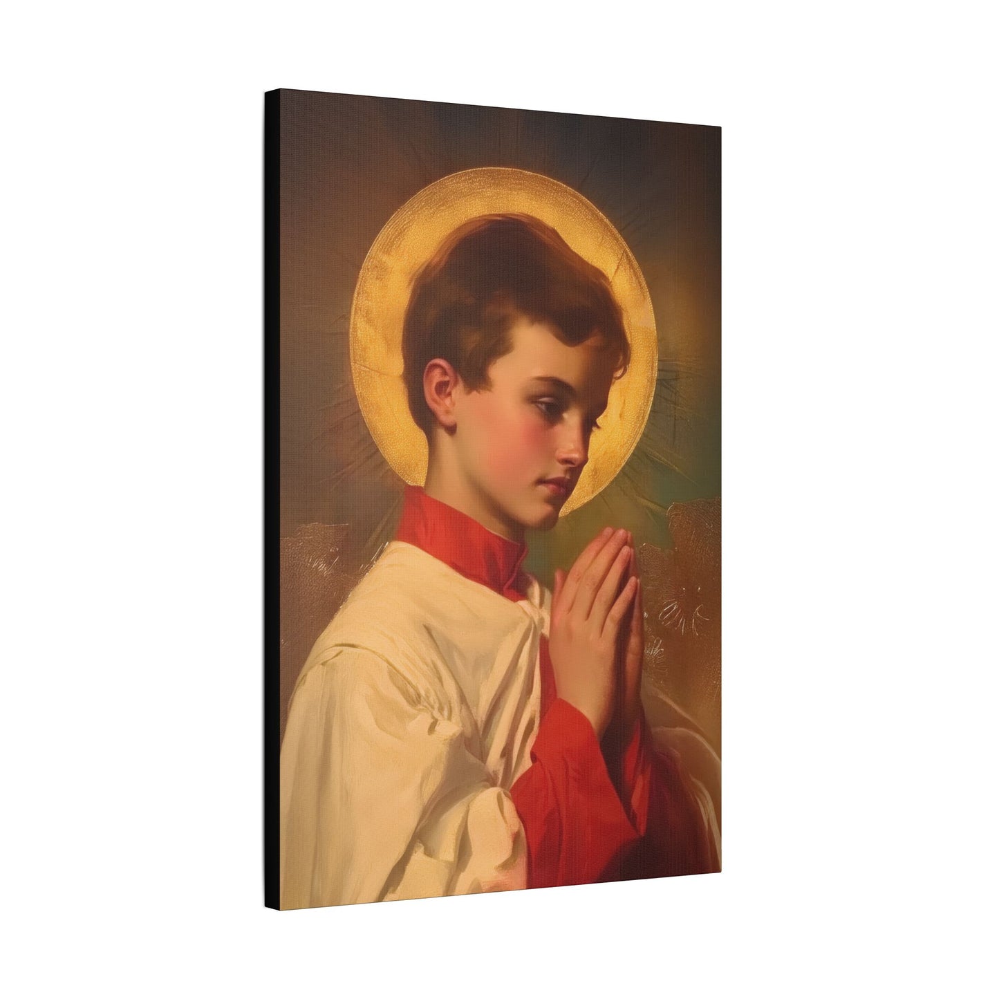 Saint Dominic Savio - Museum Wrapped Canvas - Print - Religious Art for your Home - Christian print - Prayer Room Art - Catholic