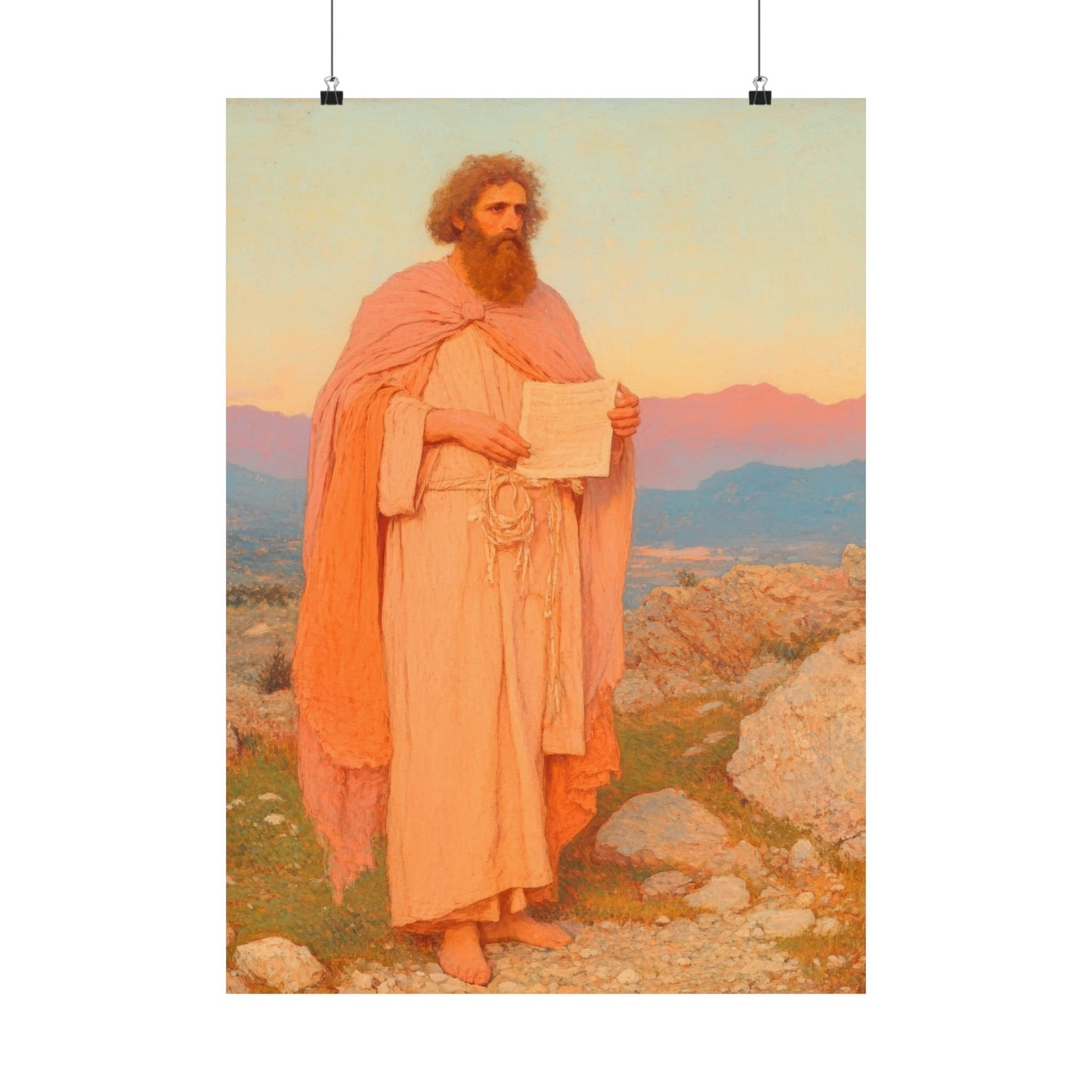Obadiah - Keeper of the Lord's Warning and Mercy - Sanctified Souls Print - Multiple Sizes - Premium Matte Vertical Posters
