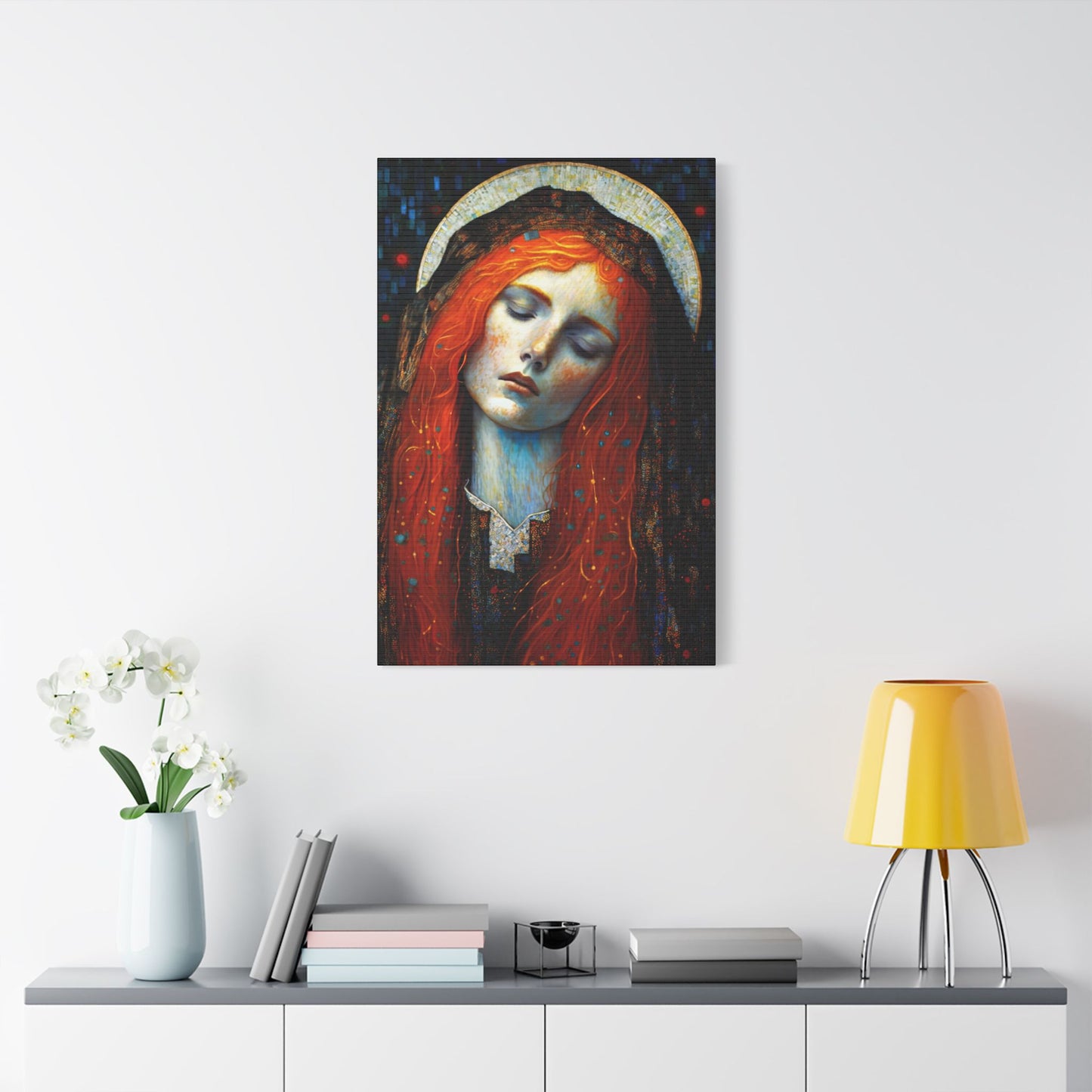 Embracing Grace - Saint Mary Magdalene Canvas Print - Multiple Sizes - Catholic Home art - Museum Wrapped Canvas - Sanctified Souls Print