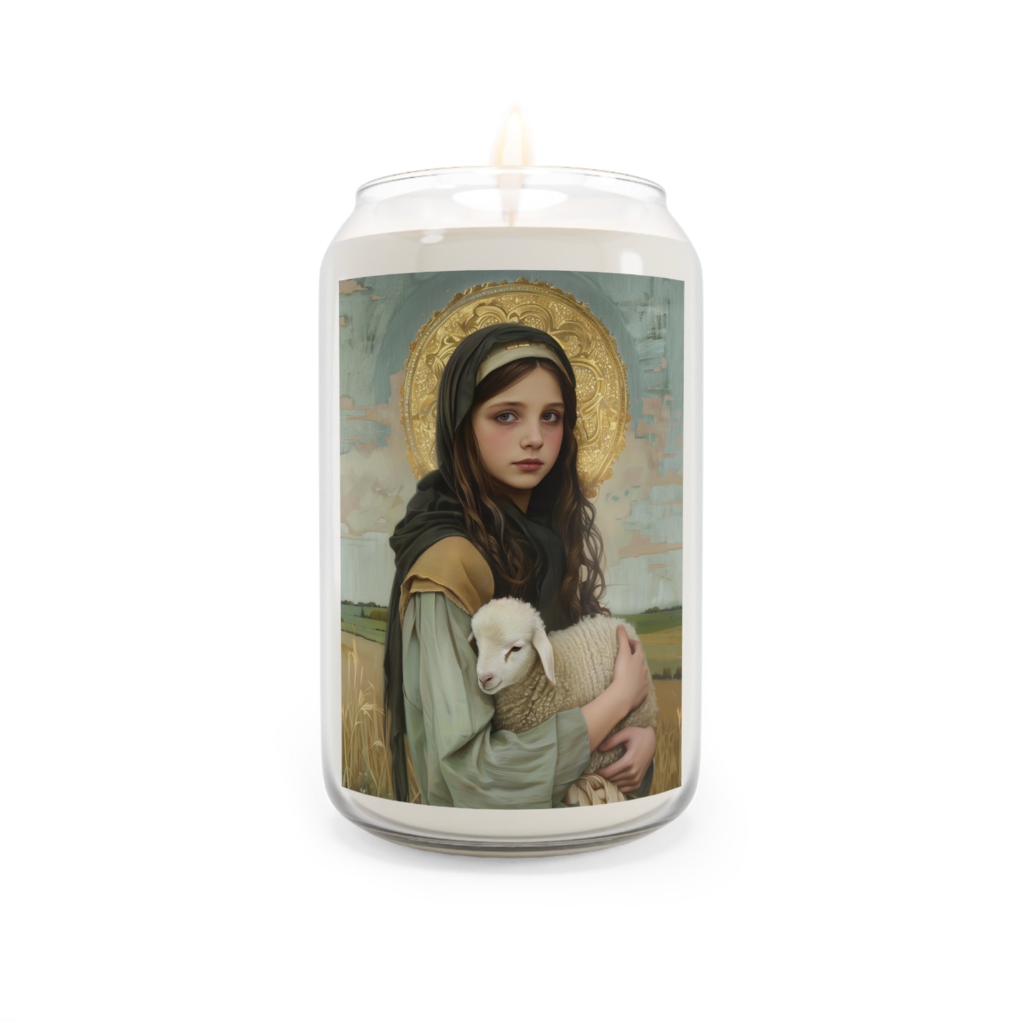 Saint Belina Candle - Scented Prayer Candle, 13.75oz - Tall Size - Religious Candle - Catholic Art - Religious Gift - Multiple Scents