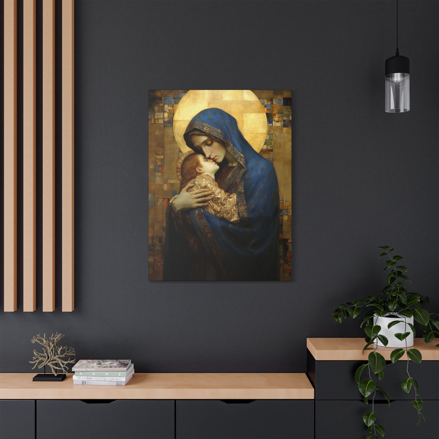 Madonna and Child - Museum Wrapped Canvas - Sanctified Souls Print - Religious Art for your Home - The Virgin Mary and The Christ Child