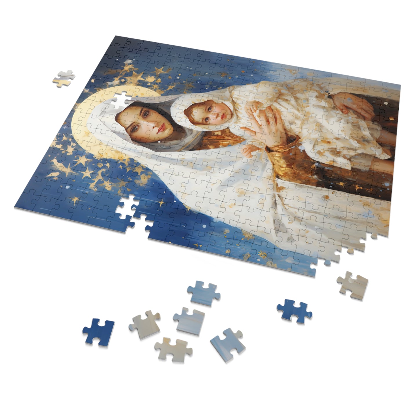 Divine Frost: Our Lady of the Snows - Puzzle and Keepsake Tin - Religious Jigsaw Puzzle (30, 110, 252, 500,1000-Piece) - Religious Puzzle