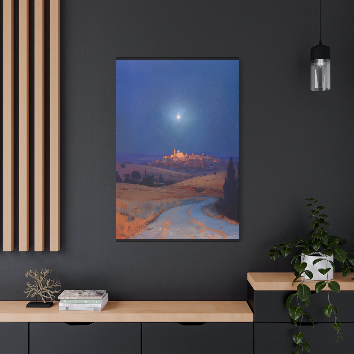 Bethlehem Wrapped in the Light of His Coming - Gallery Wrapped Canvas - Print - Religious Art for your Home - Catholic