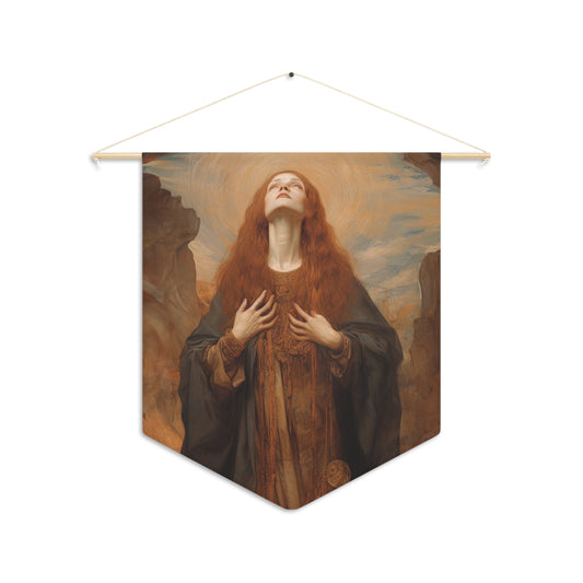 Saint Rosalia Wall Banner / Wall Hanging - Unique Religious Art for your home - Prayer room - Catholic Home Art - 18" x 21"
