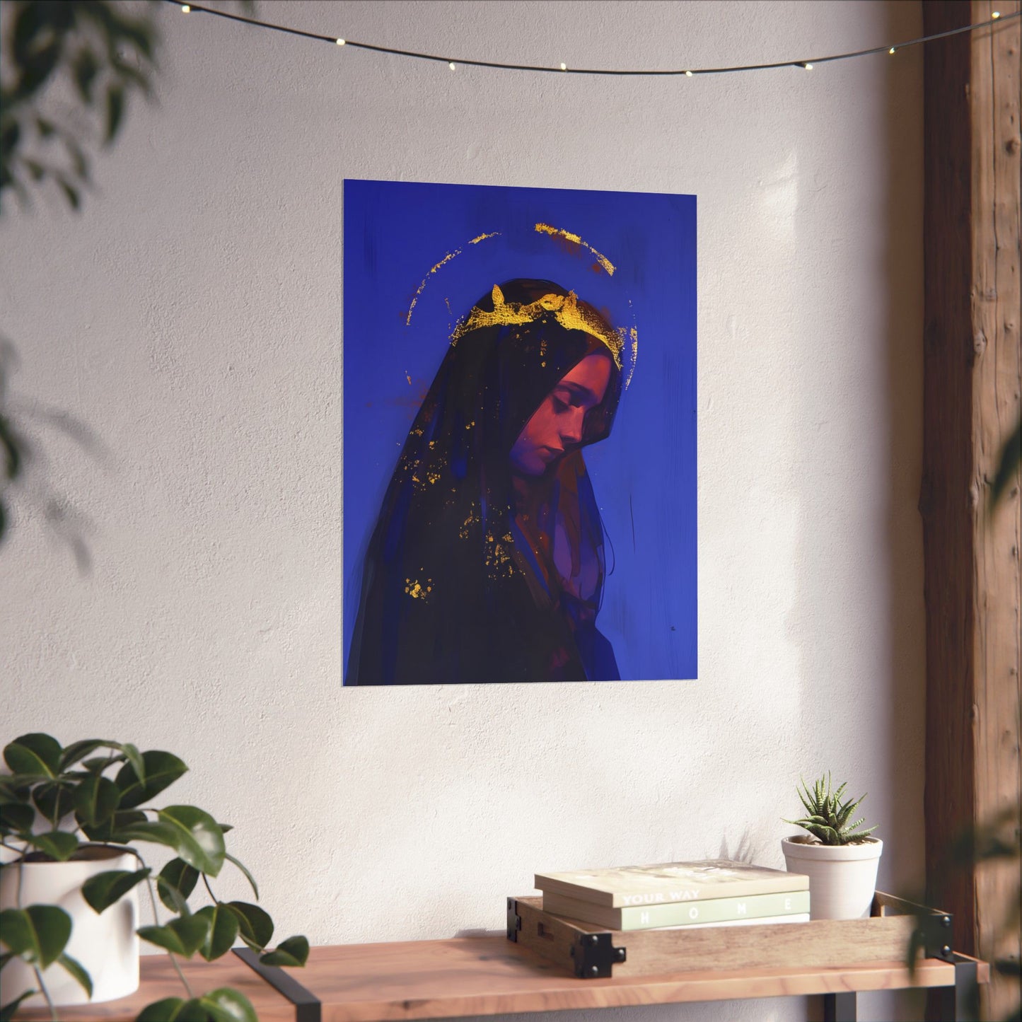 Mary, Mother of God - Queen of Heaven and Earth Poster Print - Sanctified Souls Print - Multiple Sizes - Premium Posters - Catholic Art