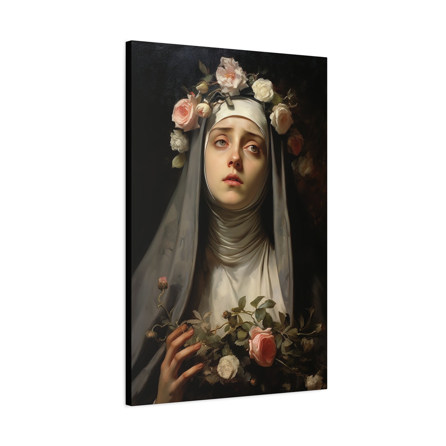 Saint Rose of Lima Canvas Print - Multiple Sizes - Catholic Home art - Museum Wrapped Canvas - Sanctified Souls Print