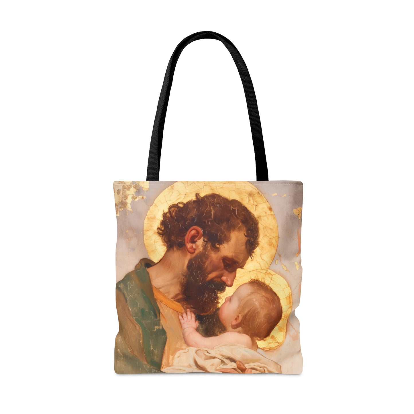 Saint Joseph, Pillar of the Holy Family - Tote Bag - Large Medium Small Faith Art Bag - Catholic Faith Purse - Double Sided