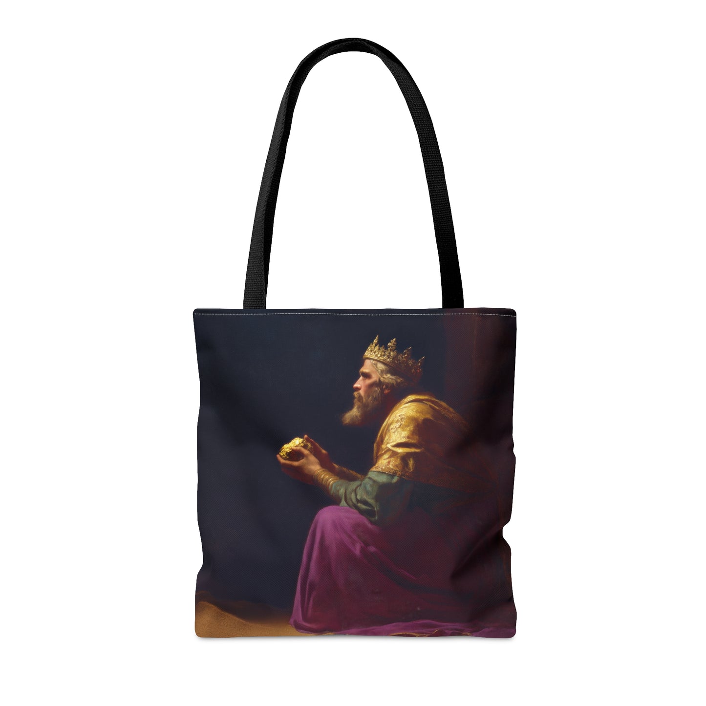 Melchior and the Gift Fit for a King - 3 Wise Men - Tote Bag - Large Medium Small Faith Art Bag - Re usable Tote Purse - Double Sided