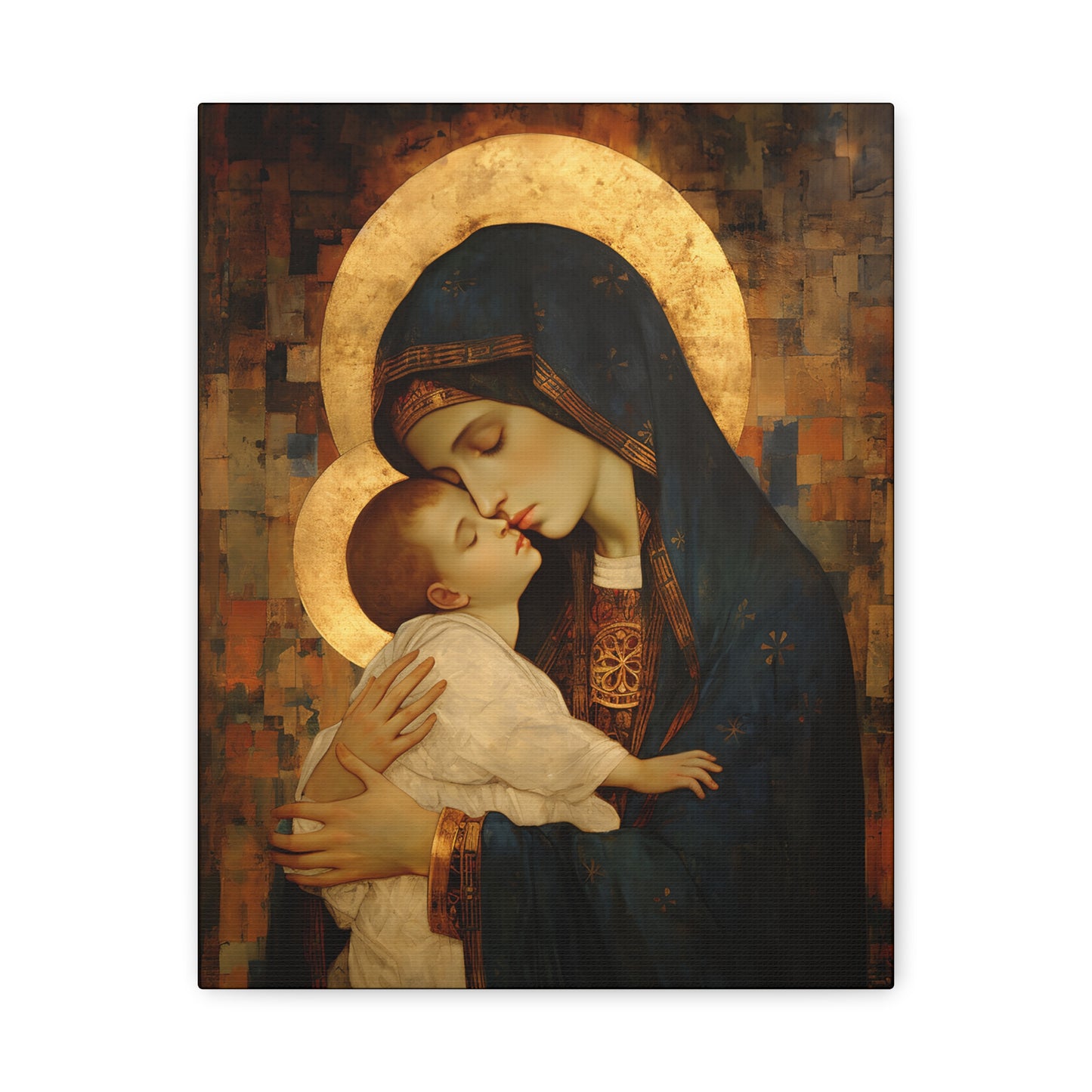 Mother of Mercy - Museum Wrapped Canvas - Sanctified Souls Print - Religious Art for your Home - The Virgin Mary and The Christ Child
